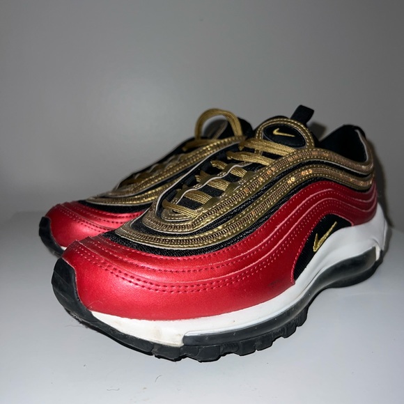 Nike Air Max 97 Red Gold Sequin (Women's) - Picture 11 of 13